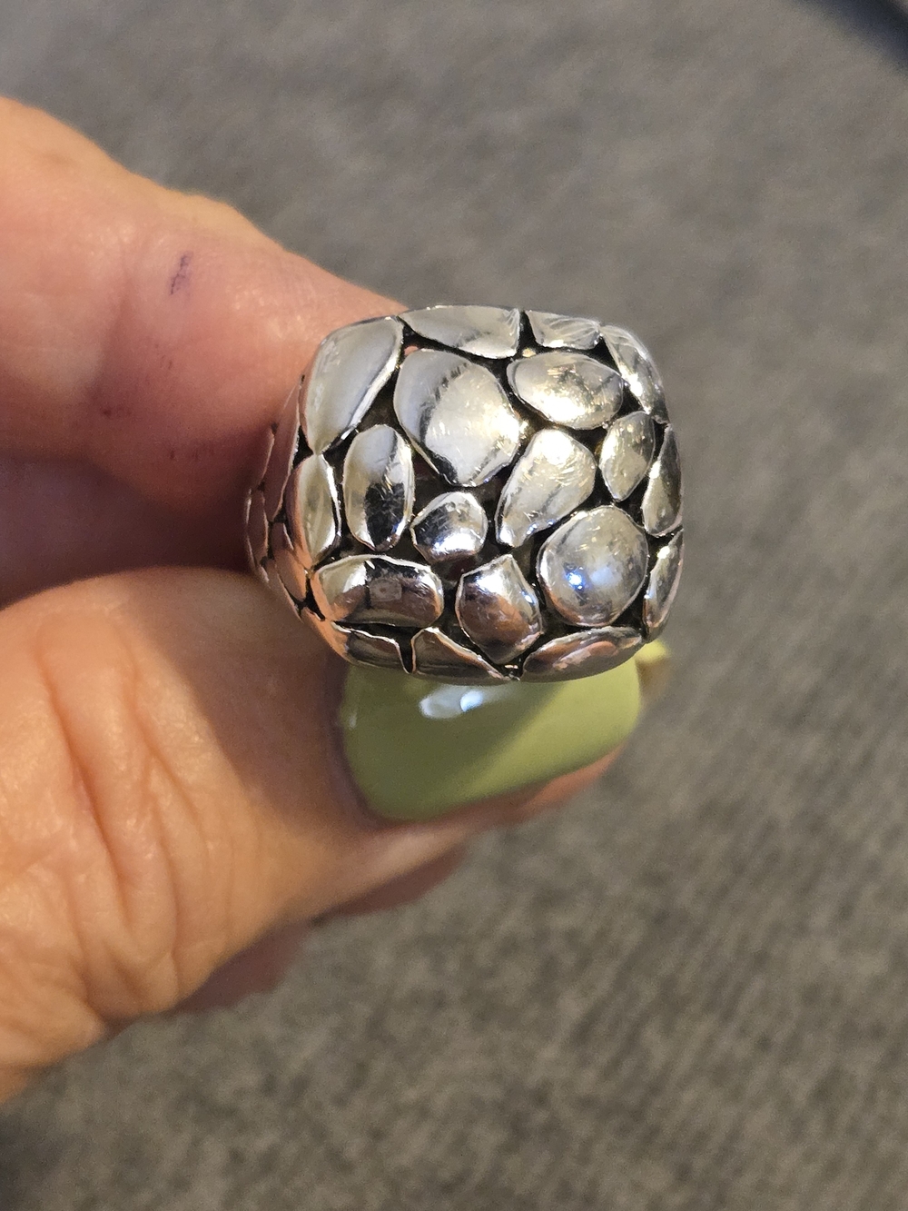Premier Design Silver Pebble Dome Ring - Silver